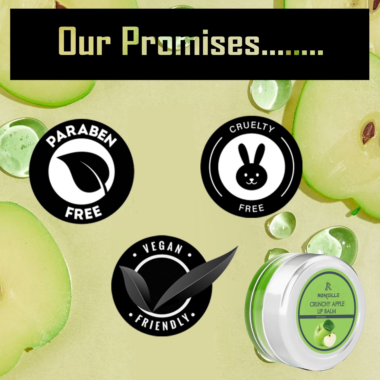 Ronzille Lip Balm Crunchy Apple 8 gm