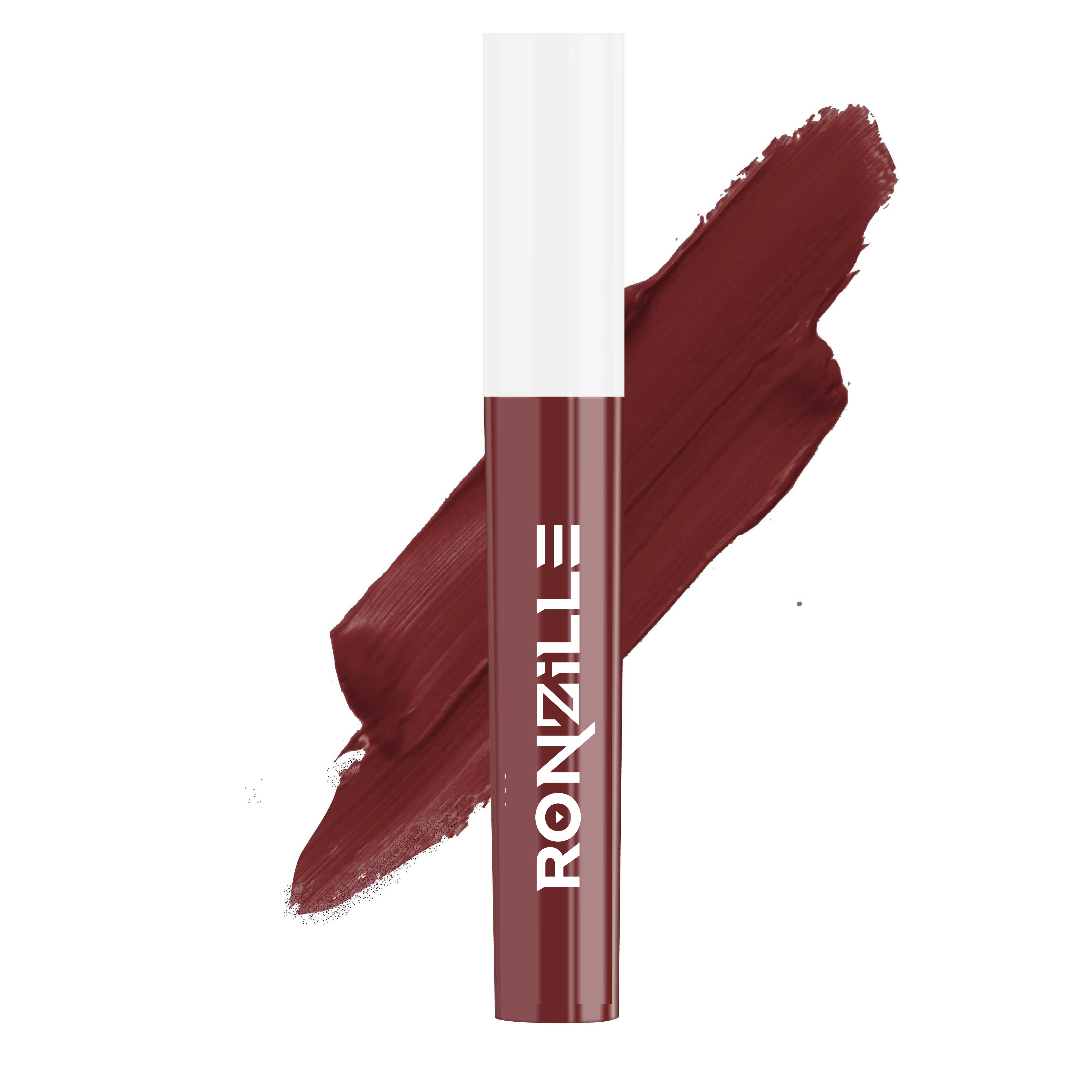 Ronzille Non Transfer Matte Liquid Lipstick plus Lip Gloss ( Nudes & Browns) Pack of 4