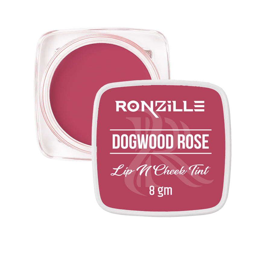 Ronzille 3-in-1 Lip, Cheek & Eye Tint |Paraben-Free | Creamy Matte Finish (Dogwood Rose)