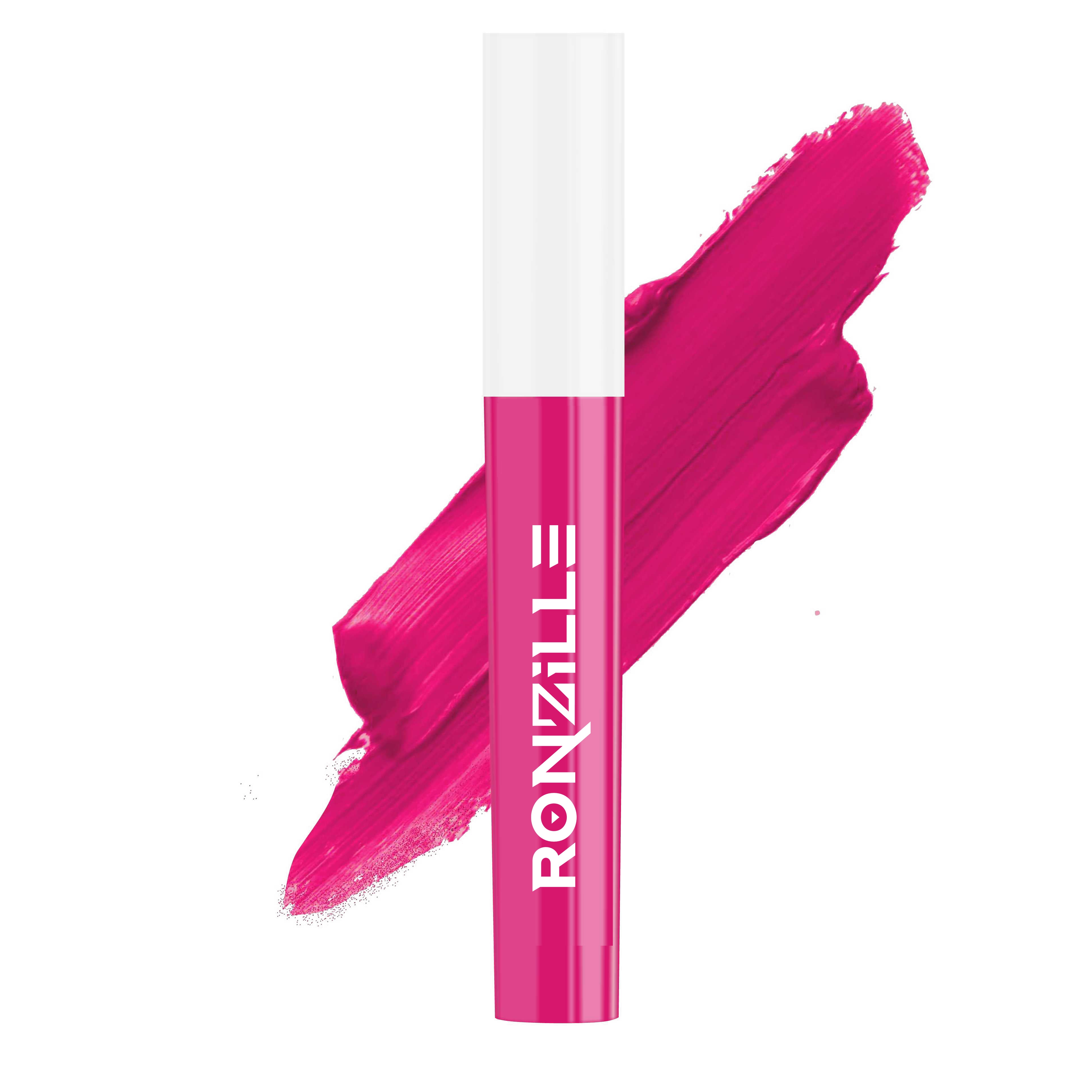 Ronzille Non Transfer Matte Liquid Lipstick plus Lip Gloss ( Blush & Pinks) Pack of 4