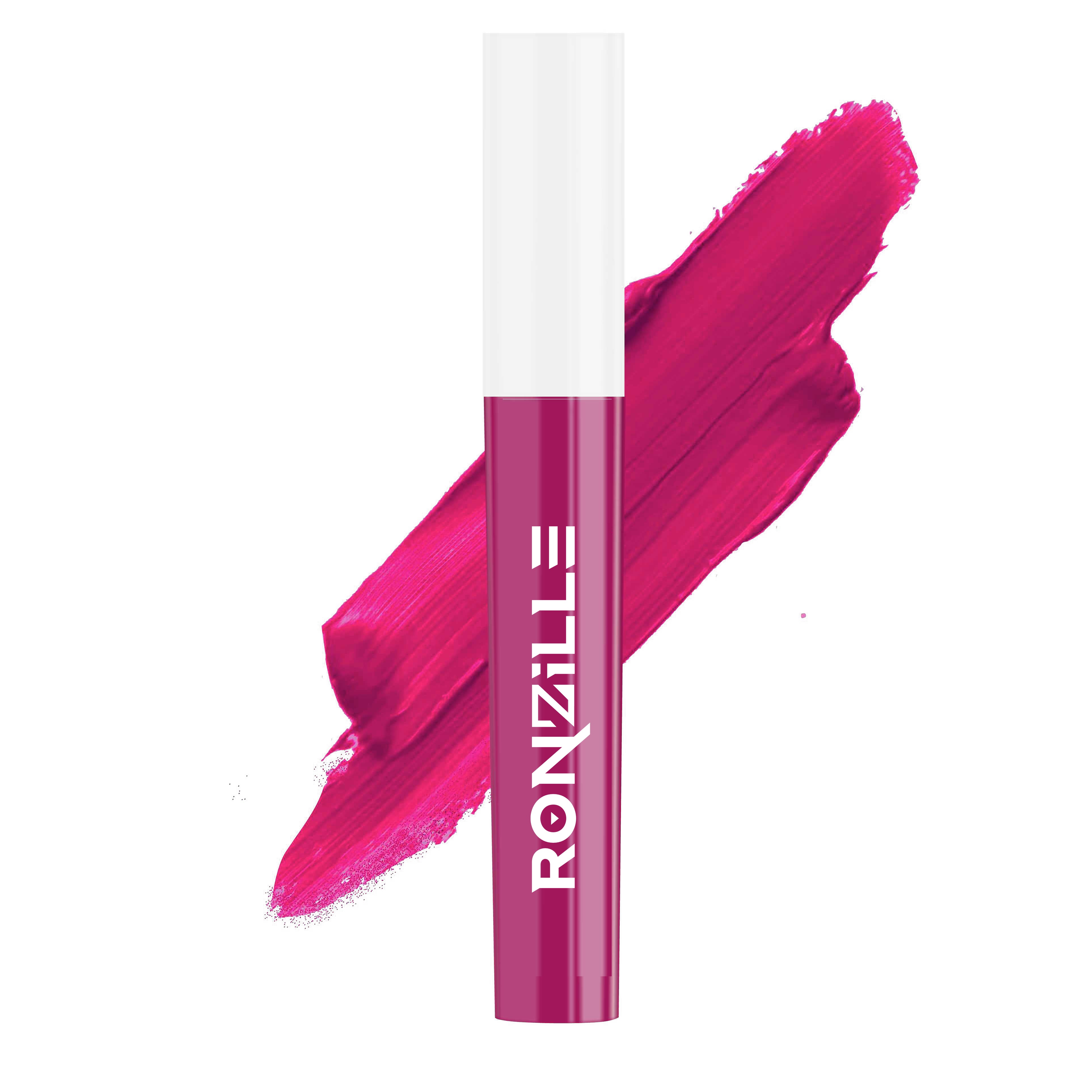 Ronzille Non Transfer Matte Liquid Lipstick plus Lip Gloss ( Mauves & Purples ) Pack of 4