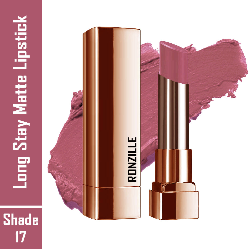 RONZILLE RC Natural Colored Long Stay Matte Lipstick -17 (Shade-17, 4.5 g)