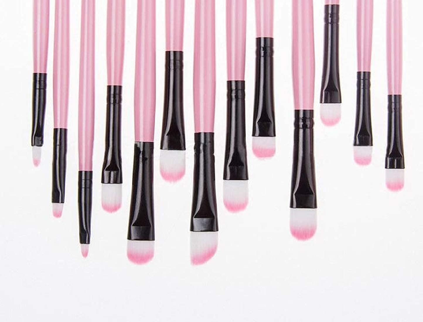 Ronzille Beauty Professional 24-Pcs Makeup Brush Set for Foundation, Face Powder, Blush Blending Brushes, Wooden Handle Cruelty-Free Synthetic Fiber Bristles with Leather Case (Pink)