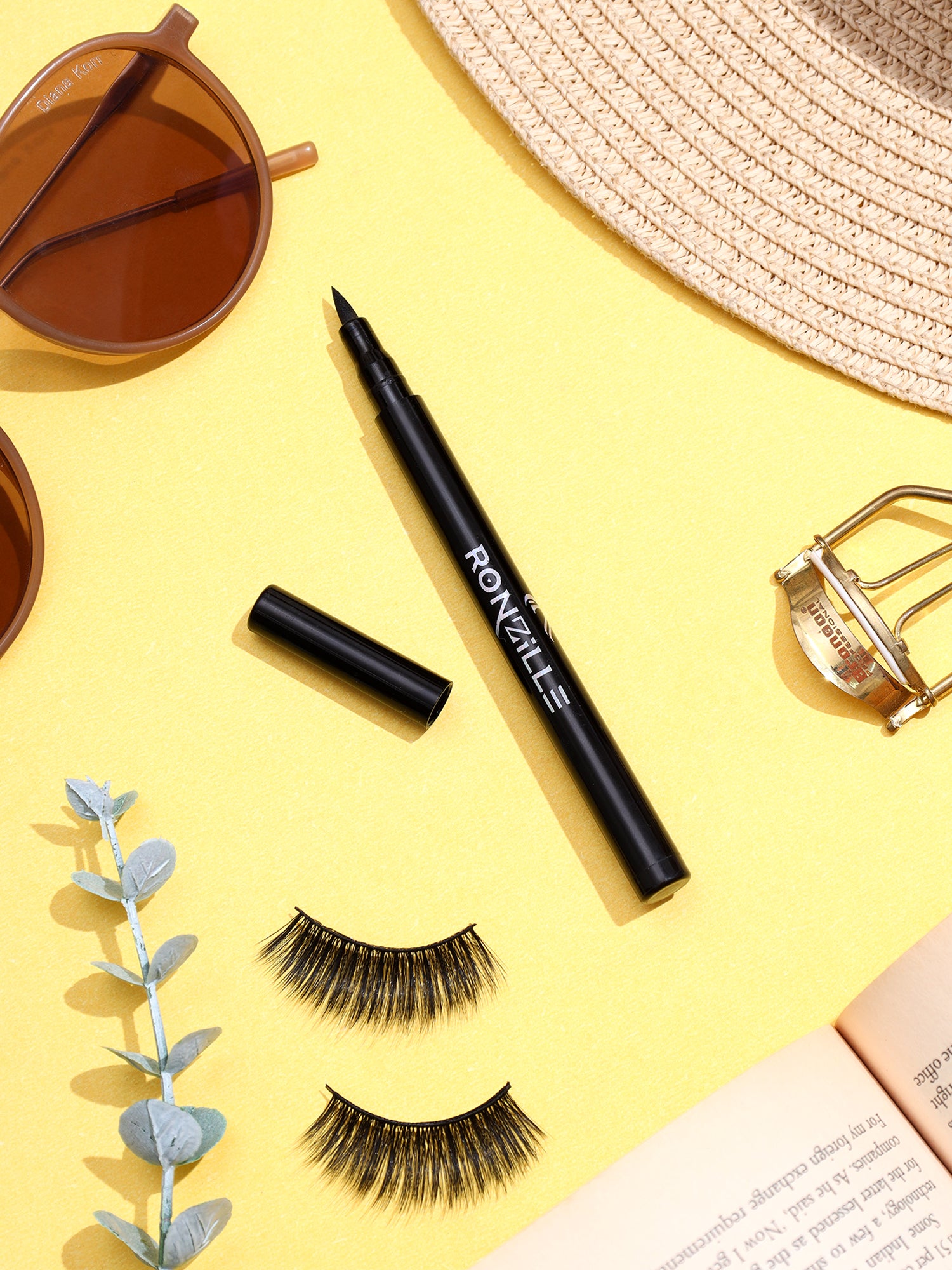 Ronzille Eye Define Combo Waterproof 2in1 Mascara + Deep Black Matte Eyeliner