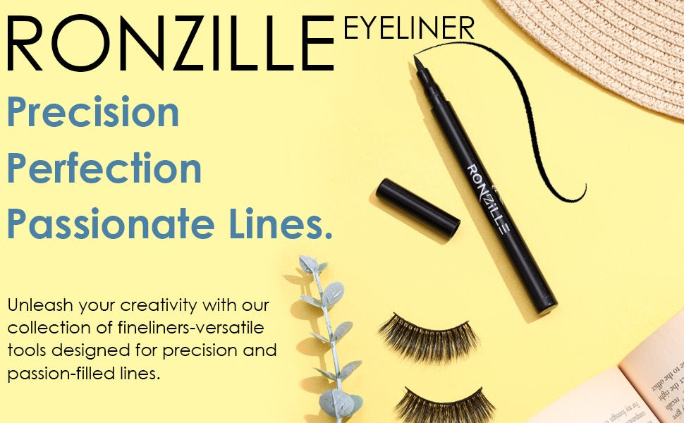 Ronzille Eye Define Combo Waterproof 2in1 Mascara + Deep Black Matte Eyeliner
