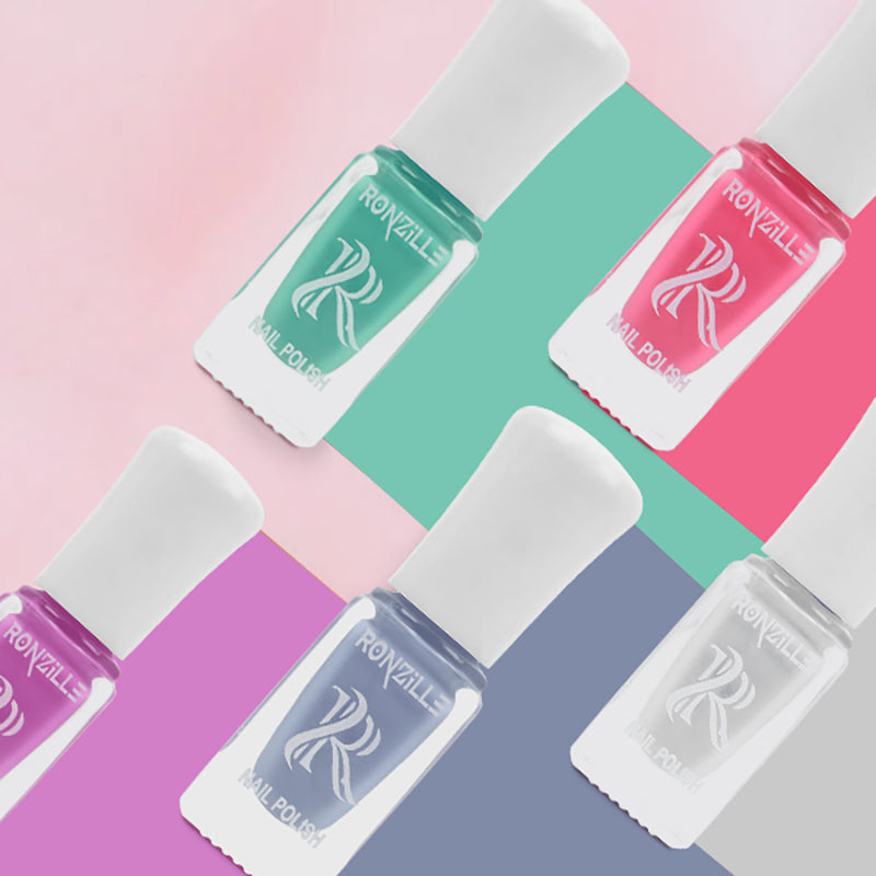 Ronzille Set of 5 Mini Nail Paint Kit - Pastel Edition