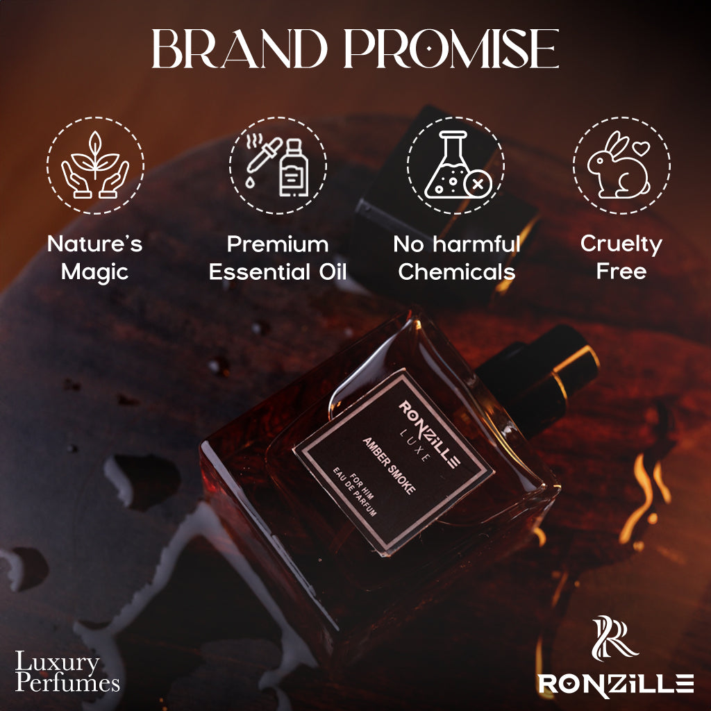 Ronzille Men Amber Smoke Eau De Perfume - 30ml