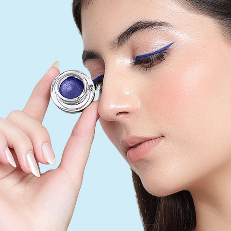 "Ronzille 36Hr WaterProof & Smudge Proof Long Wear Gel Eyeliner with precision Brush (Black,Blue) "