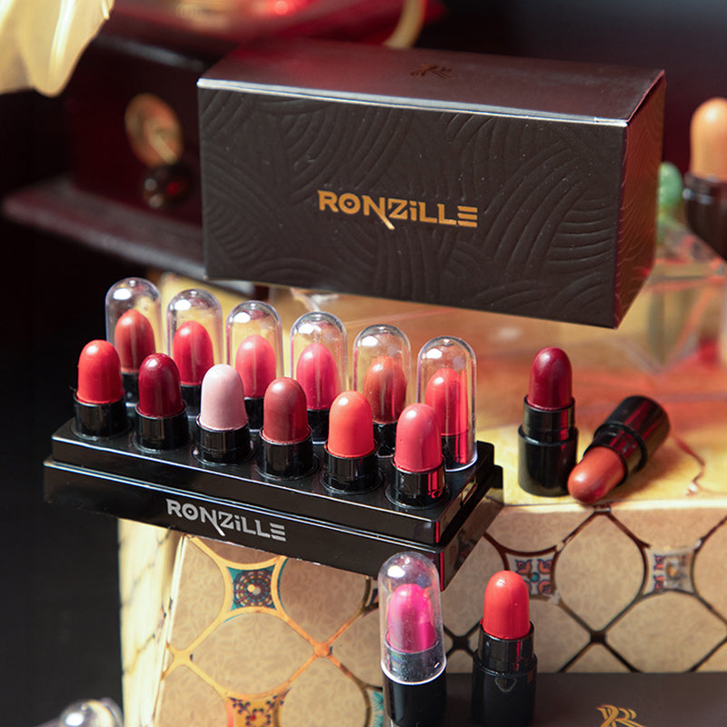 Ronzille Mini Trial Lipstick Kit Set of 12 (Shade-B)