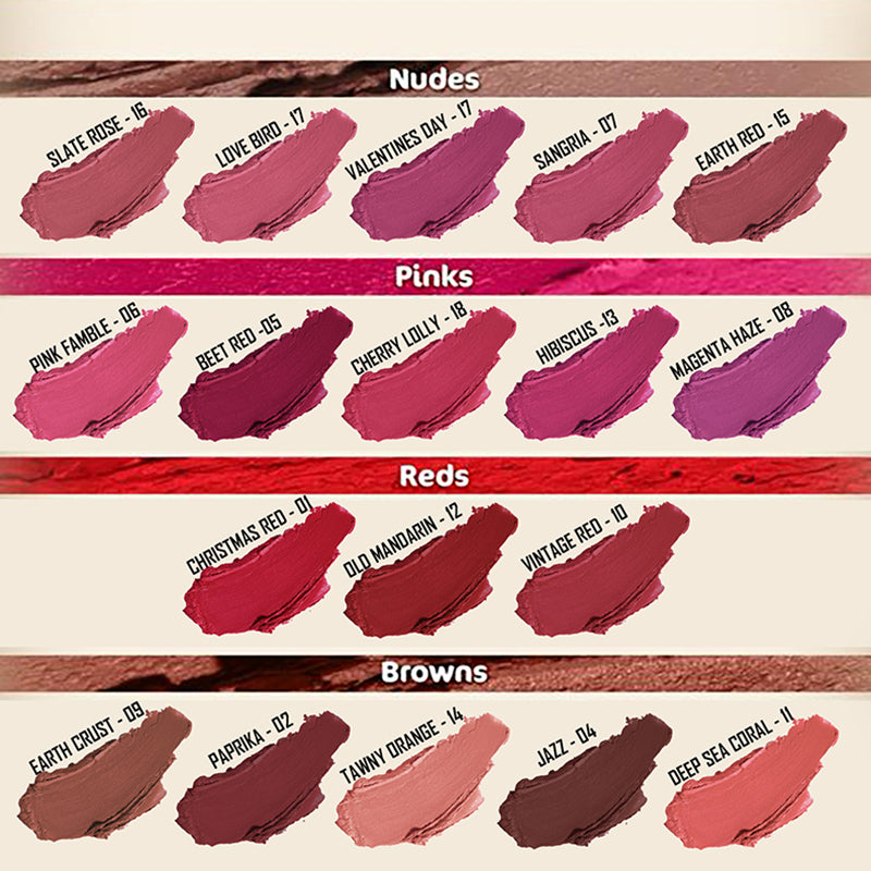 Ronzille Natural Colored Long Stay Matte Lipstick With Intense Colour Payoff Shade -11