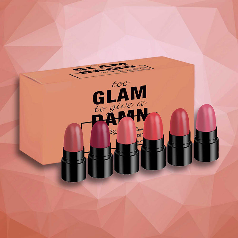 Ronzille too glam to give a damn Bullet lipstick Set of 6 - Pink Edition