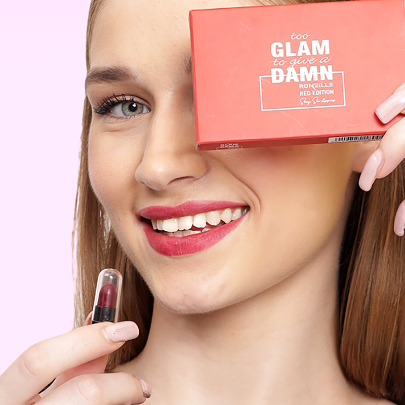 Ronzille too glam to give a damn Bullet lipstick Set of 6 - Red Edition