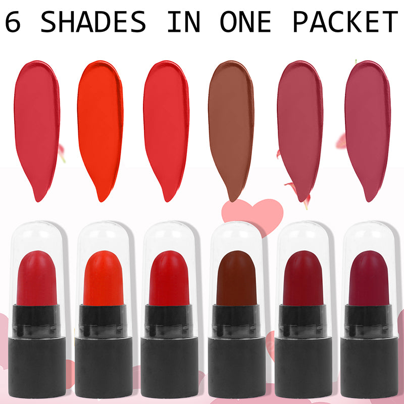 Ronzille too glam to give a damn Bullet lipstick Set of 6 - Red Edition