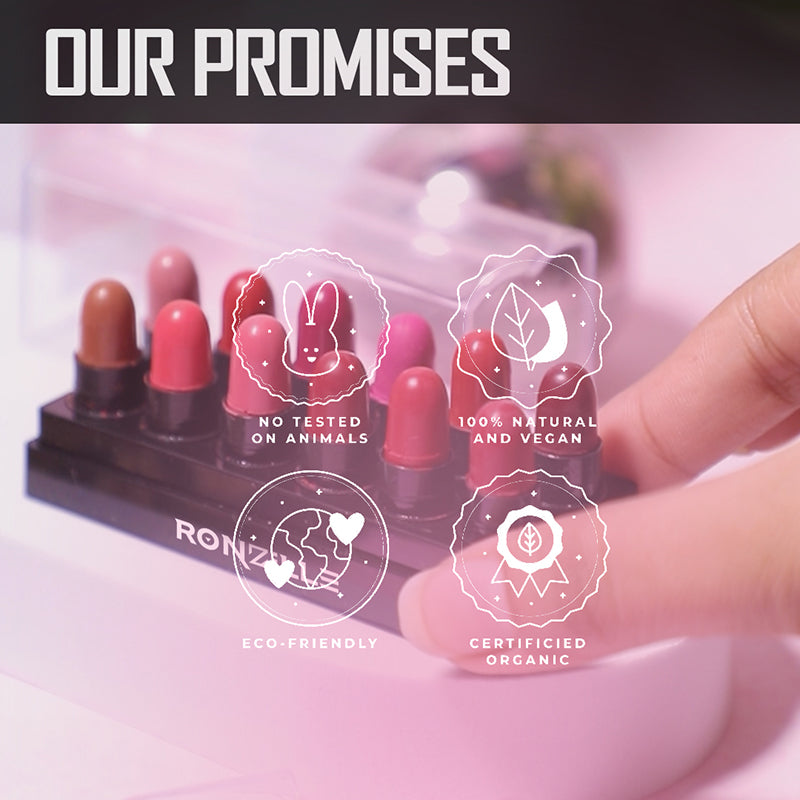 Ronzille Mini Trial Lipstick Kit Set of 12