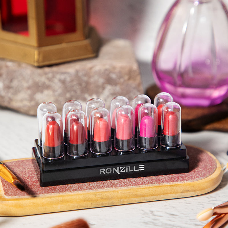 Ronzille Mini Trial Lipstick Kit Set of 12 (Shade-A)