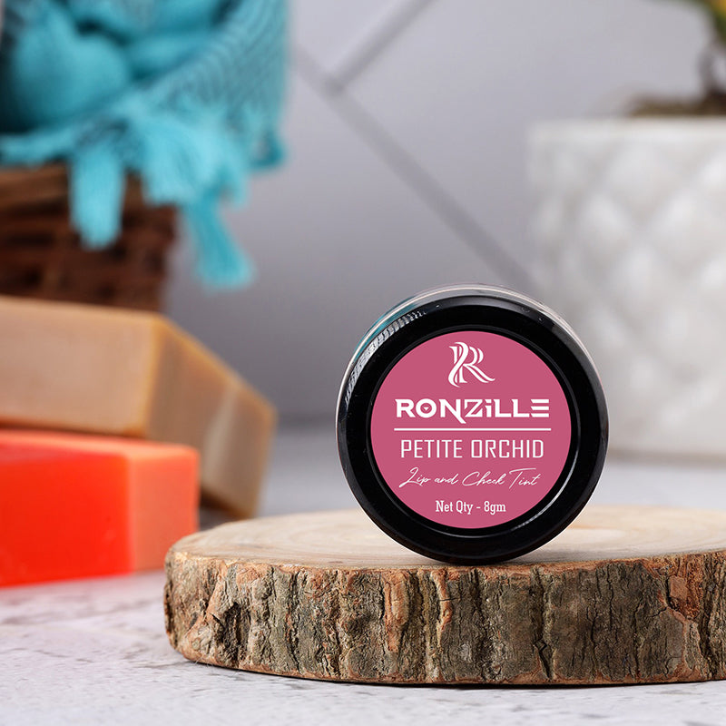 Ronzille Combo Mini liquid lipstick Set of 10 & Lip and cheek Tint Petite Orchid