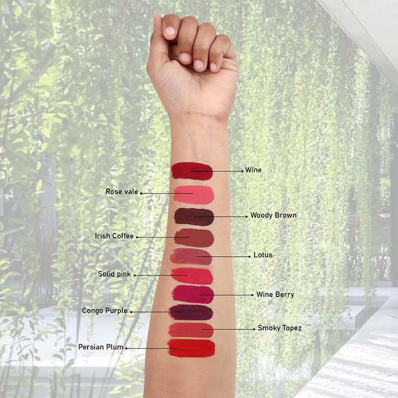 Ronzille Non-transfer Mini liquid lipstick set of 10 with slider box(15ml)