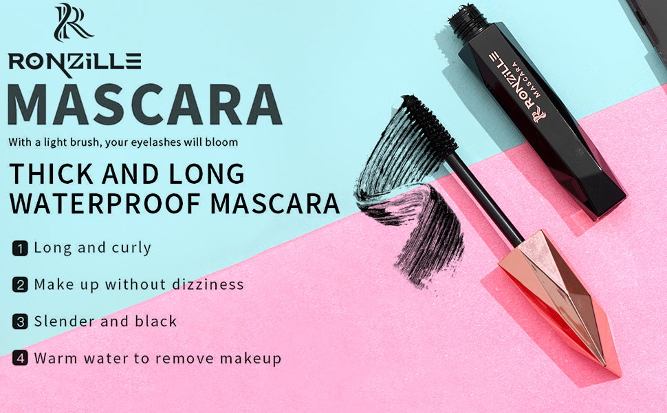 Ronzille Waterproof & Smudgeproof Diamond Mascara - Volumising