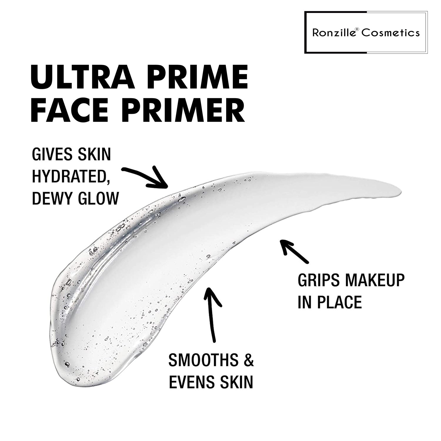 RONZILLE Ultra Prime Makeup Face primer Silicone Finish Primer - 25 ml (Transparent)