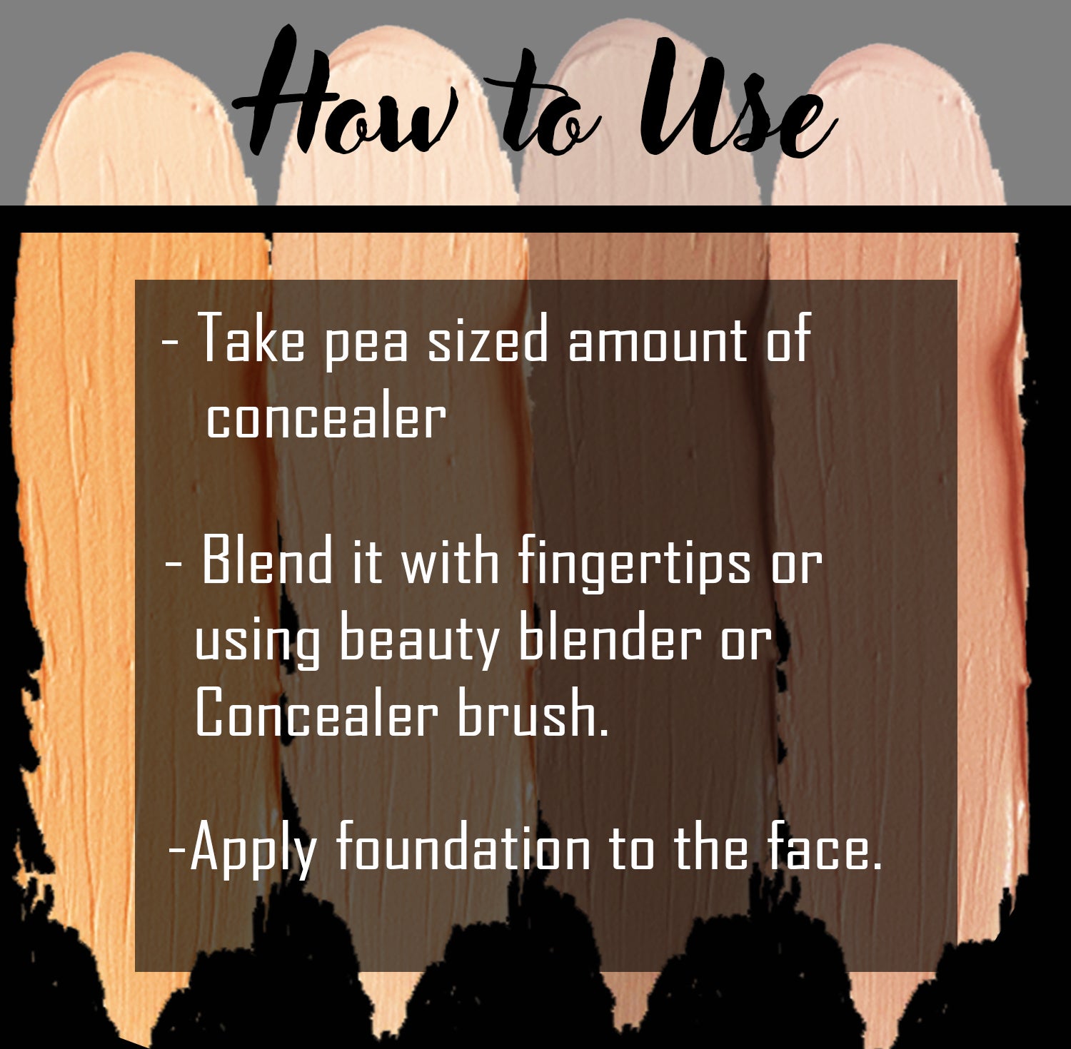 Ronzille 4 in One Professional Matte Finish Waterproof Contour Palette Concealer 16 g