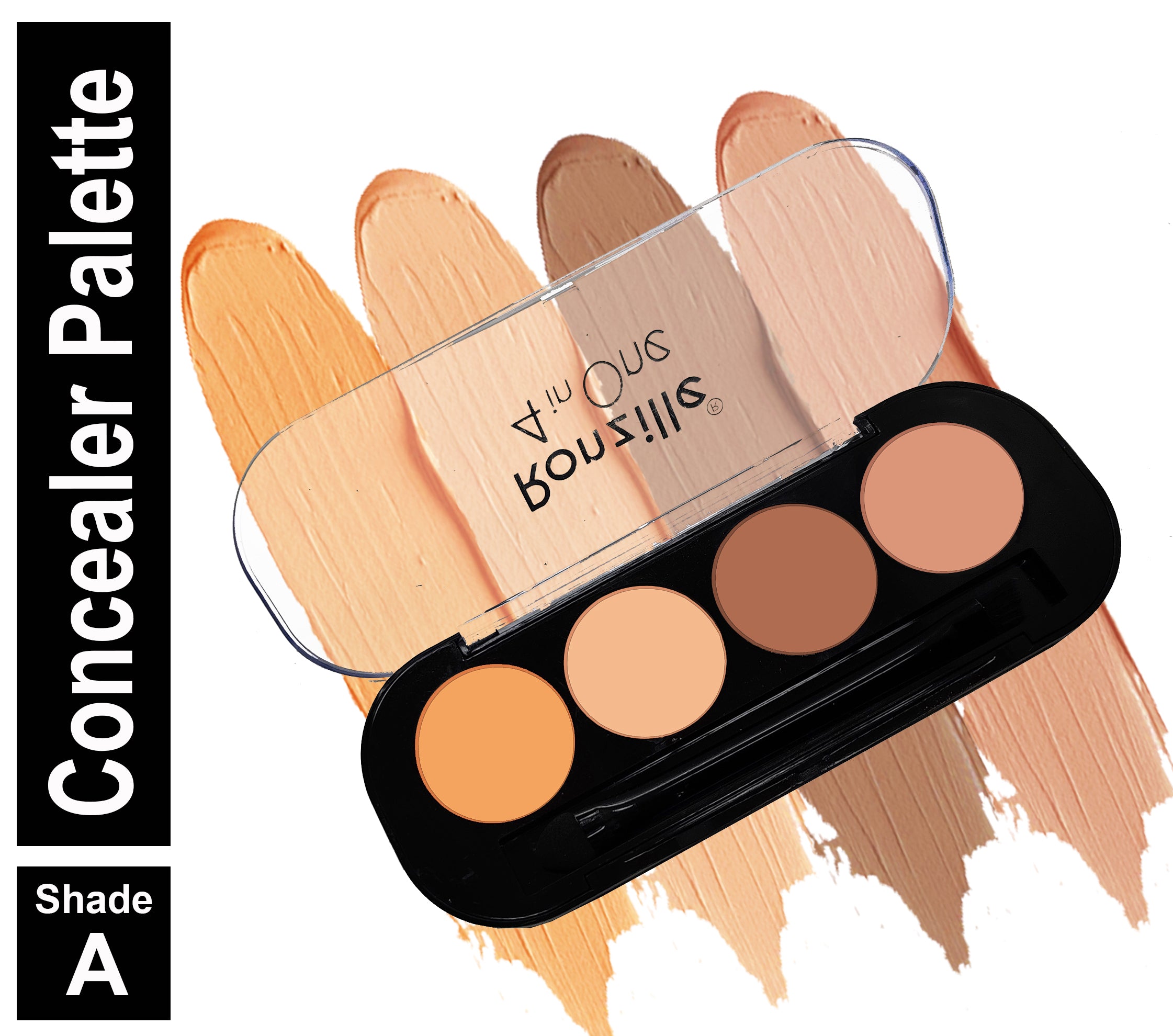 Ronzille 4 in One Professional Matte Finish Waterproof Contour Palette Concealer 16 g