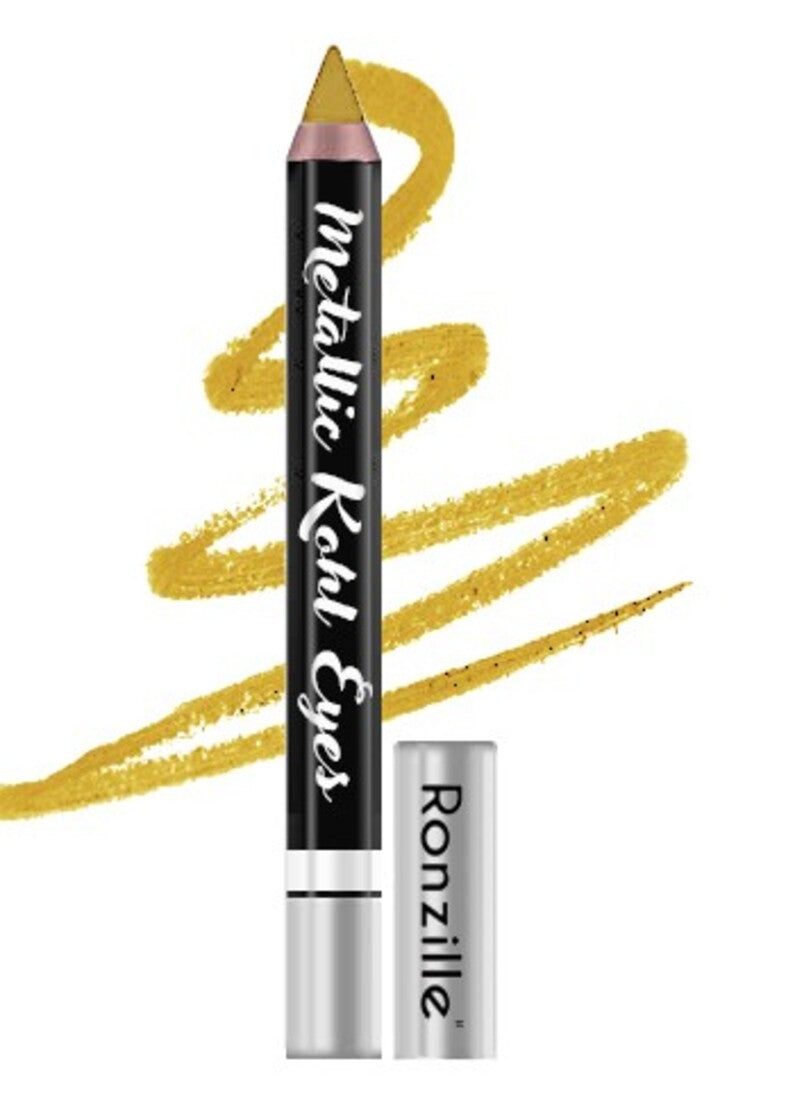 Ronzille Metallic kohl eye-Shadow Pencil Eye Kajal /Eyeliner- (Shade-01,Golden 2.5g)