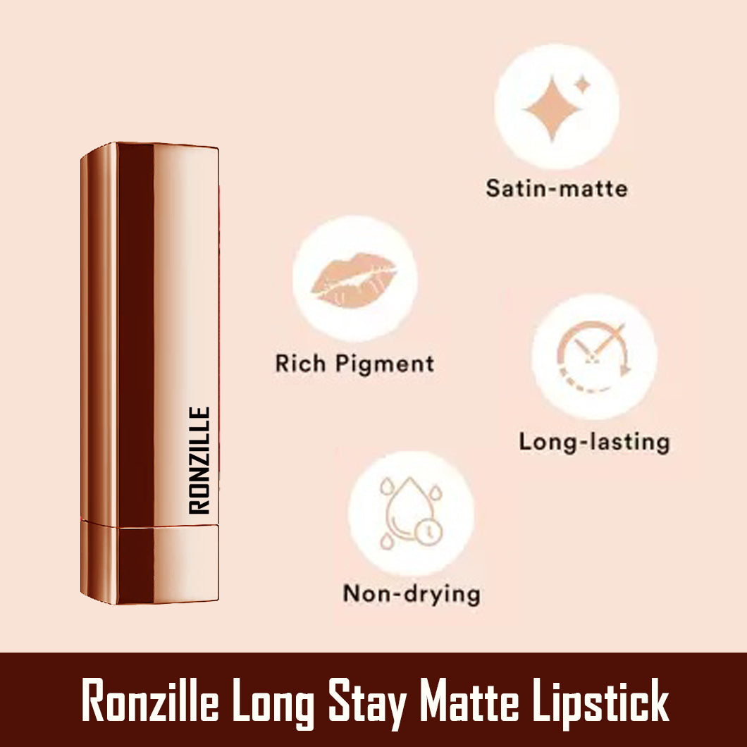 RONZILLE RC Natural Colored Long Stay Matte Lipstick -16 (Shade-16, 4.5 g)