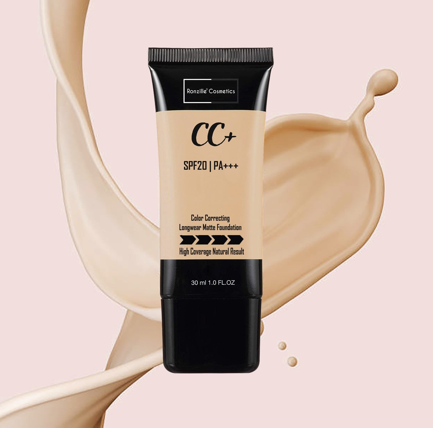 Ronzille CC+ Creme Matte Foundation Light Shade & (SPF 20/PA+++) Foundation-(shade 01, 30 ml)