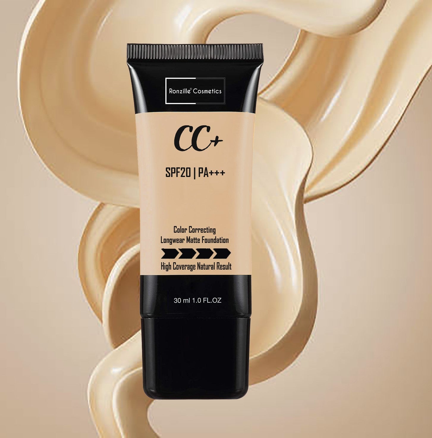 Ronzille CC+ Creme Matte Foundation Light Shade & (SPF 20/PA+++) Foundation-(shade 01, 30 ml)