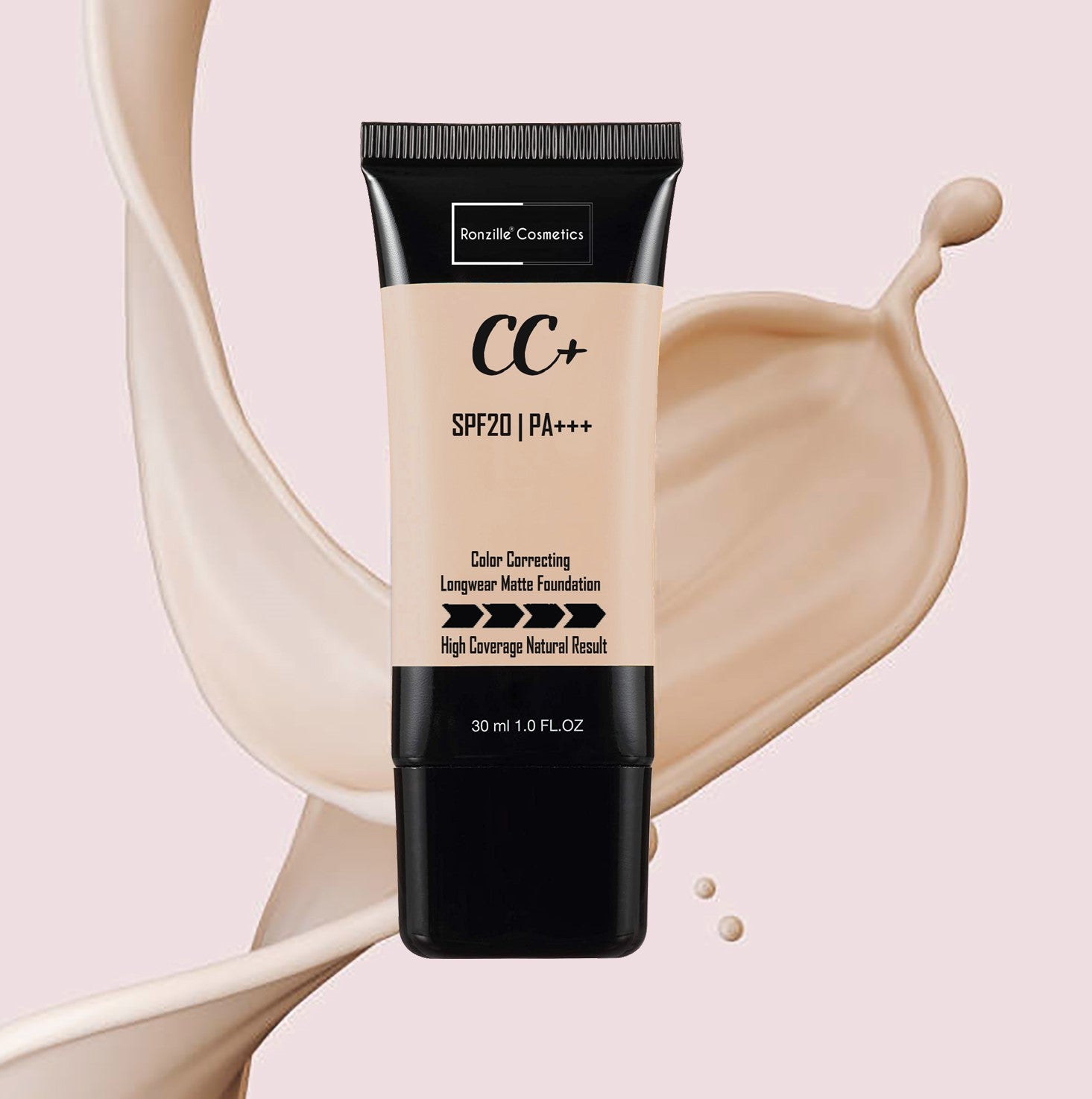 Ronzille CC+ Creme Matte Foundation Light Shade & (SPF 20/PA+++) Foundation-(shade 02, 30 ml)