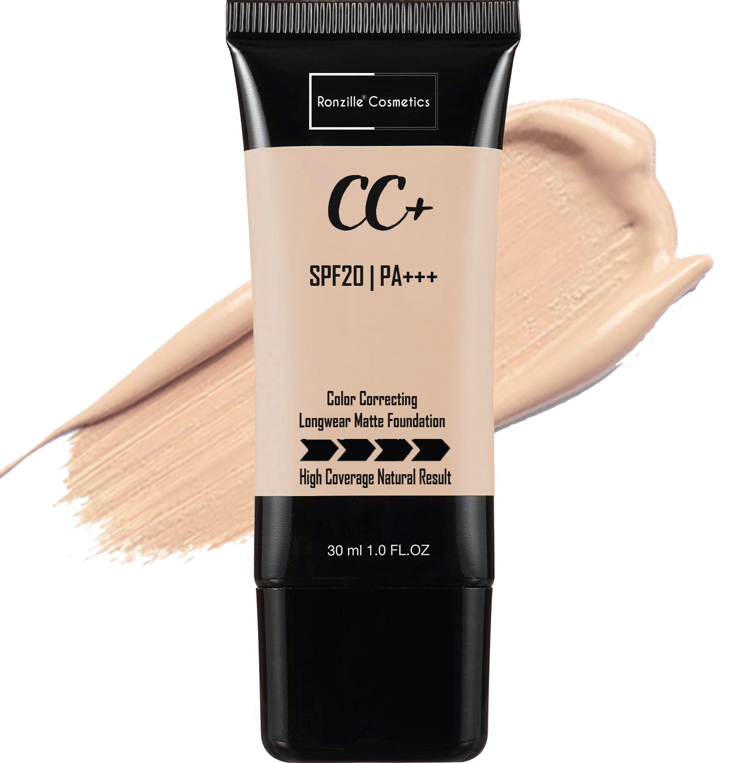 Ronzille CC+ Creme Matte Foundation Light Shade & (SPF 20/PA+++) Foundation- 30 ml