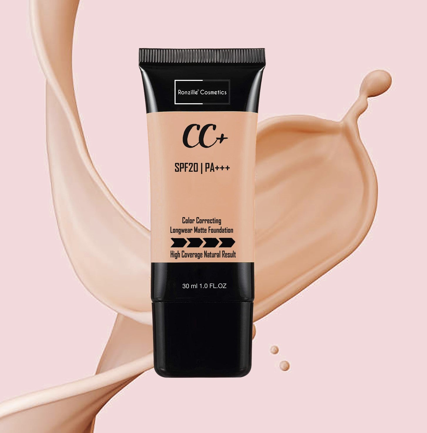 Ronzille CC+ Creme Matte Foundation Light Shade & (SPF 20/PA+++) Foundation- 30 ml