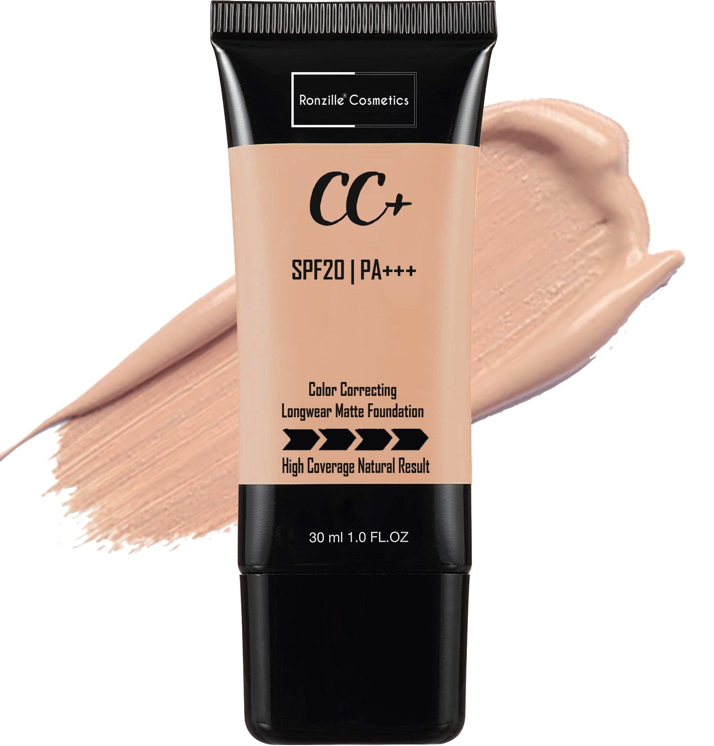 Ronzille CC+ Creme Matte Foundation Light Shade & (SPF 20/PA+++) Foundation- 30 ml