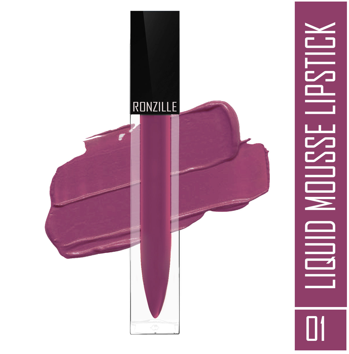 Ronzille Liquid Mousse Lipstick With Vitamin E and Jojoba Oil ( Shade-01,5ml )