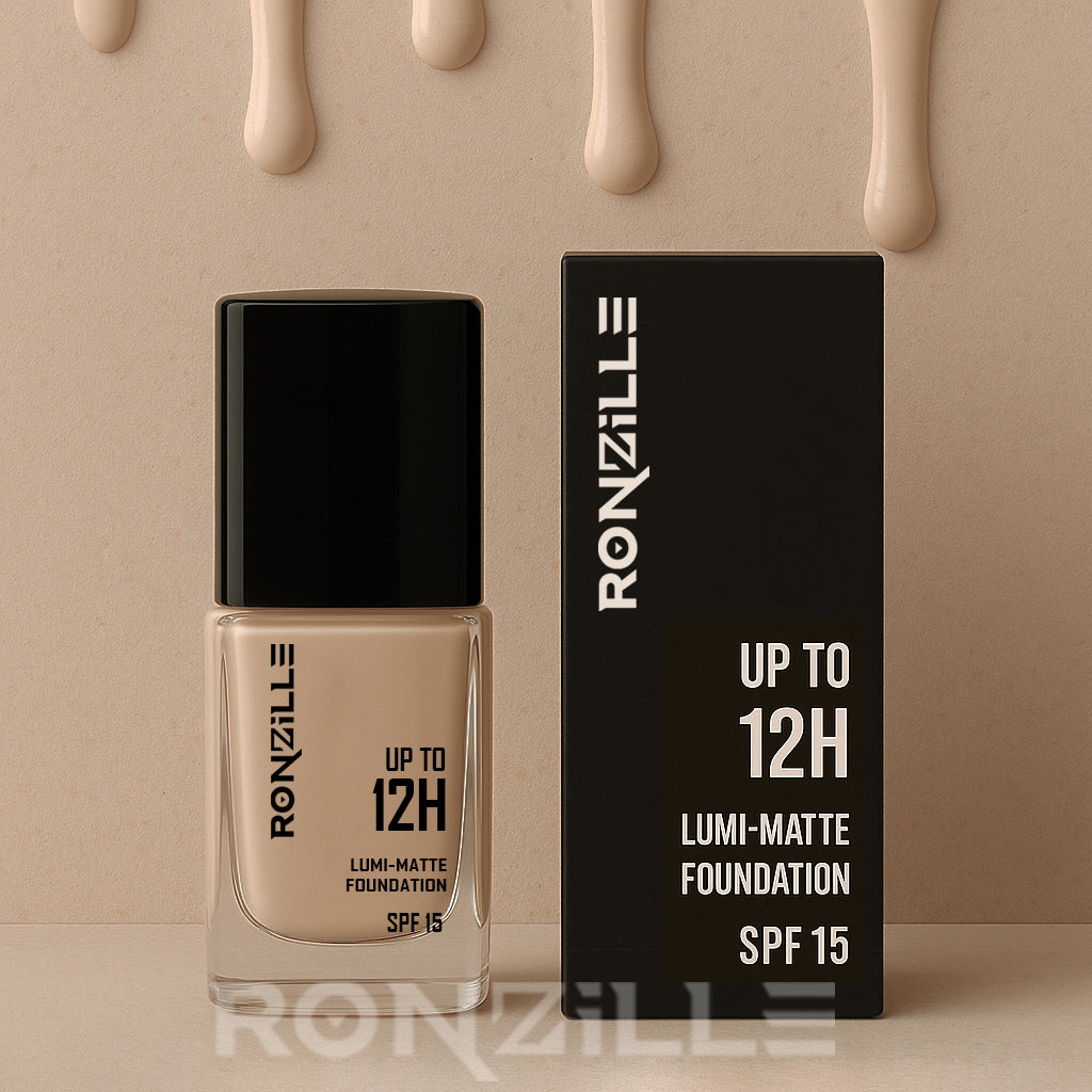 Ronzille Super Stay Lumi Matte Liquid Foundation-(15ml,Shade-01)