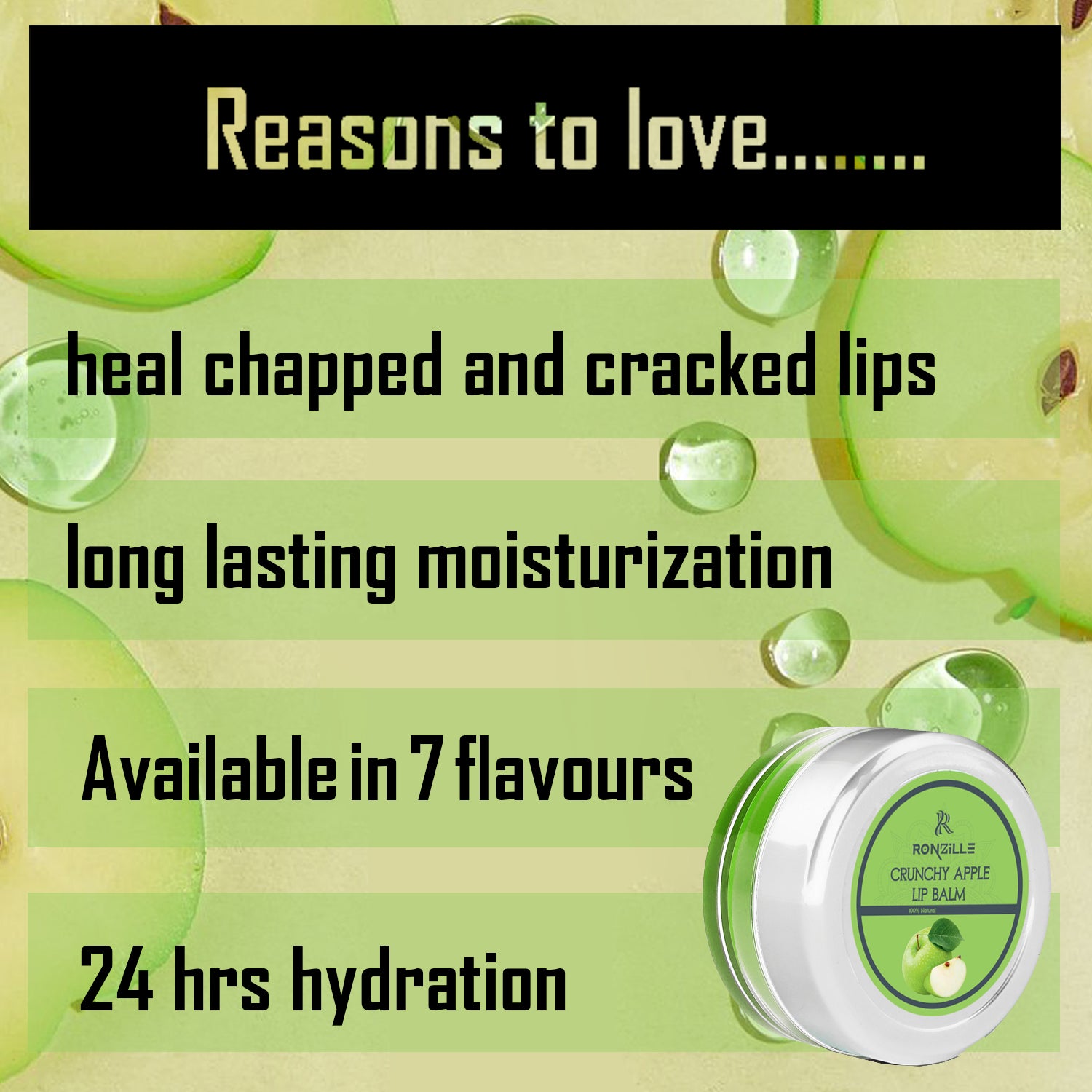 Ronzille Lip Balm Crunchy Apple 8 gm