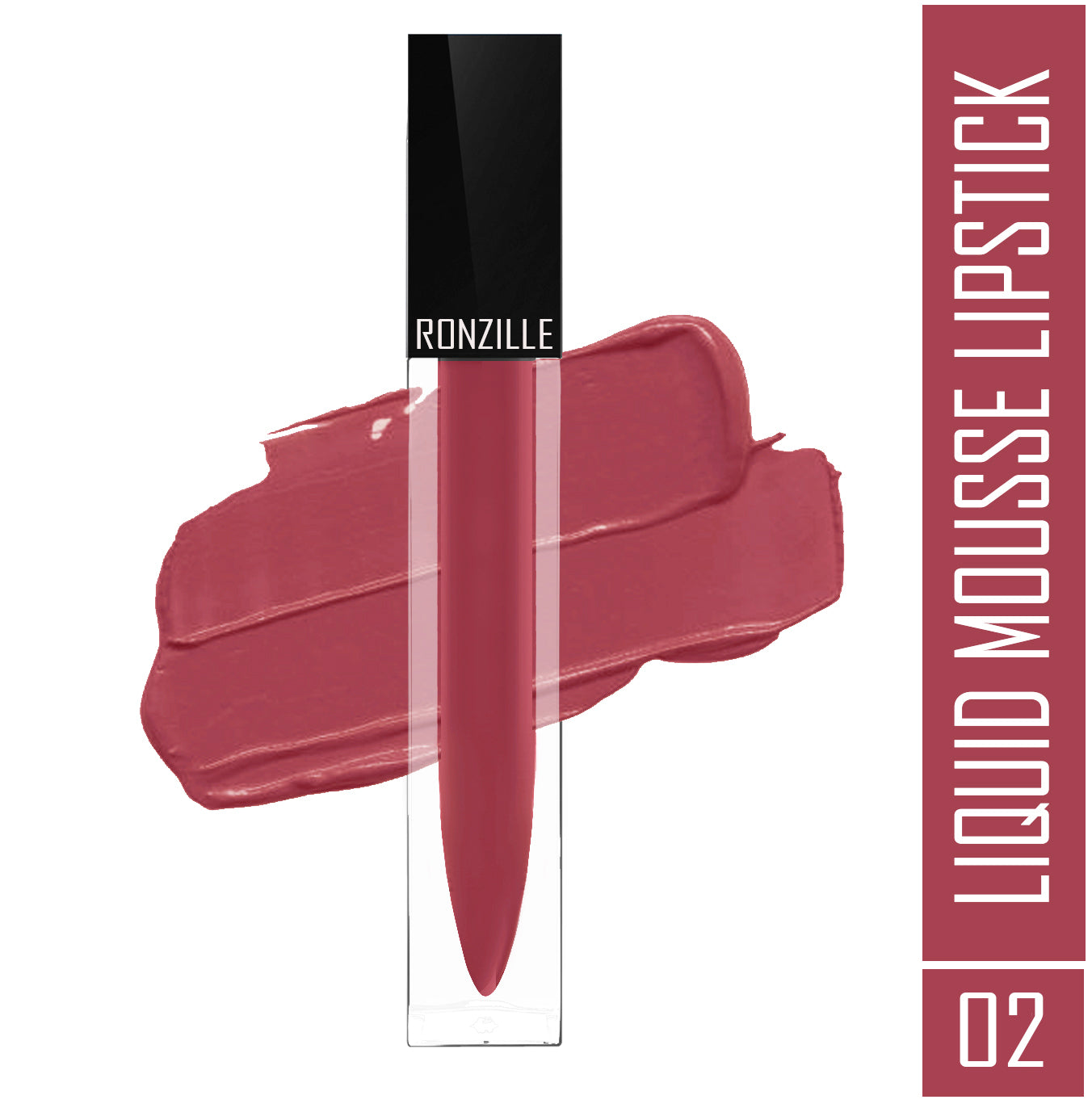 Ronzille Liquid Mousse Lipstick With Vitamin E and Jojoba Oil ( Shade-02,5ml )