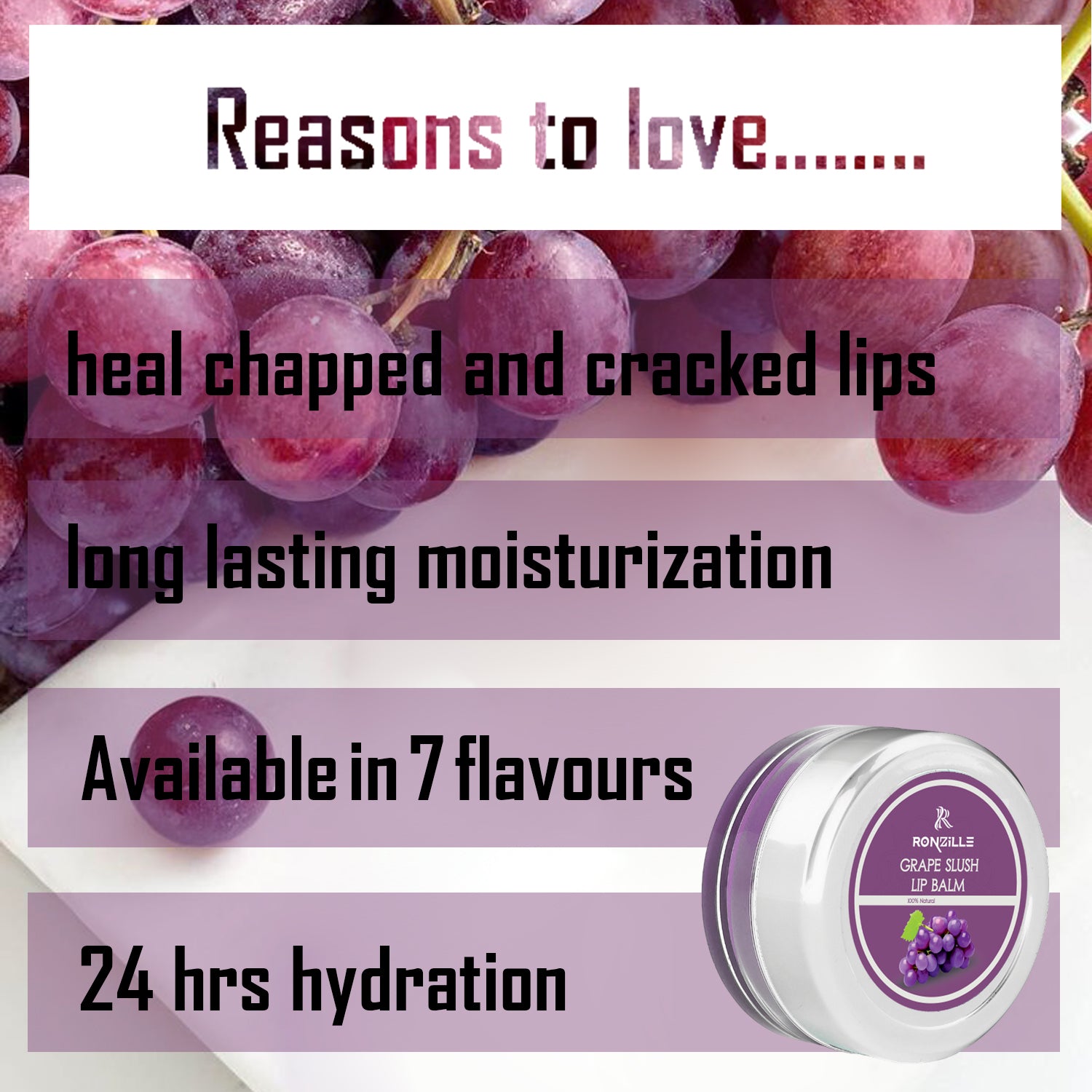 Ronzille Lip Balm Grape Slush 8 gm
