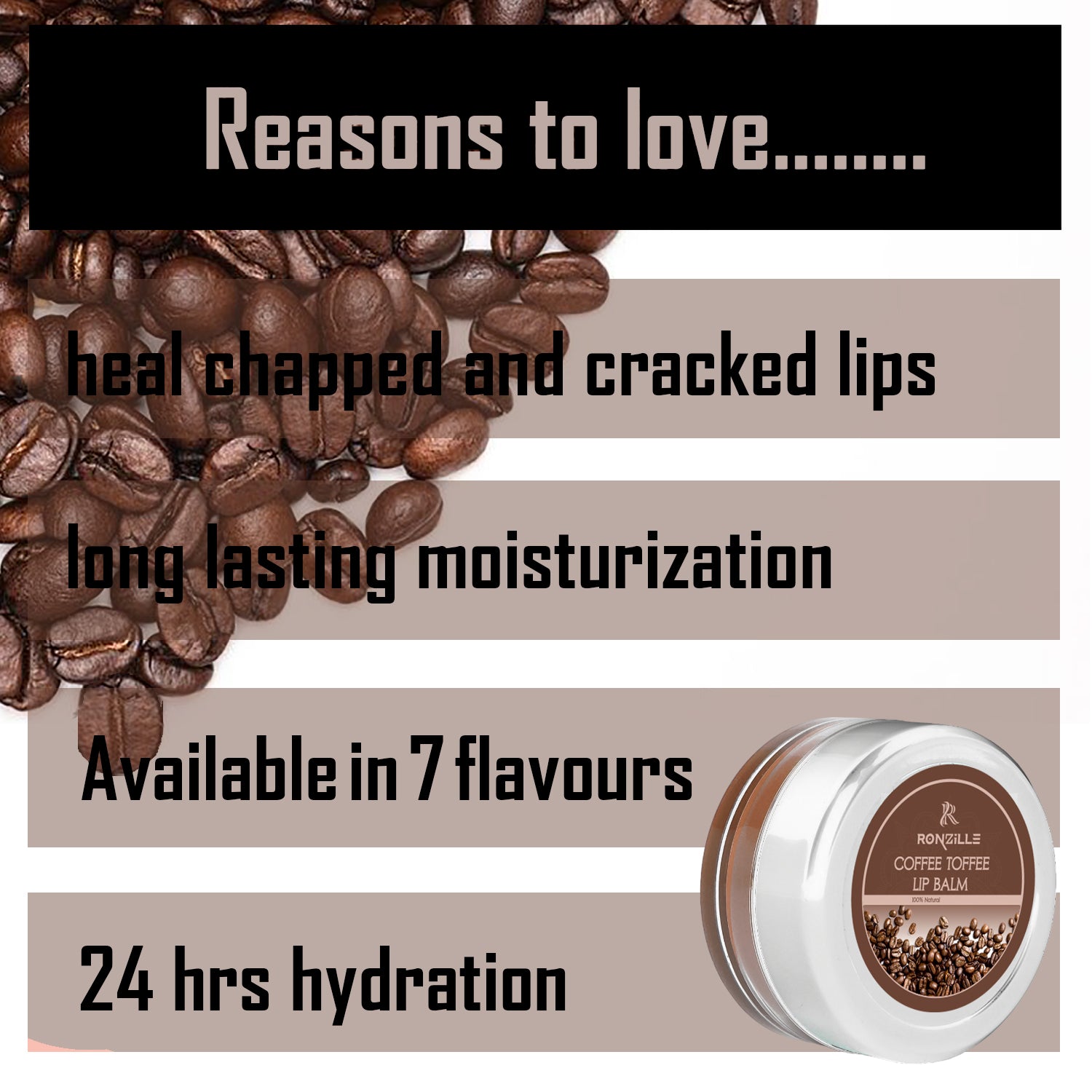 Ronzille Lip Balm Coffee Toffee 8 gm