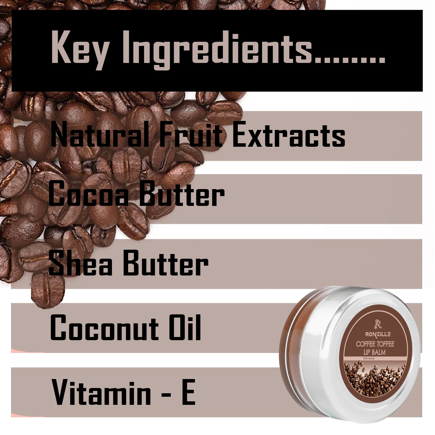 Ronzille Lip Balm Coffee Toffee 8 gm