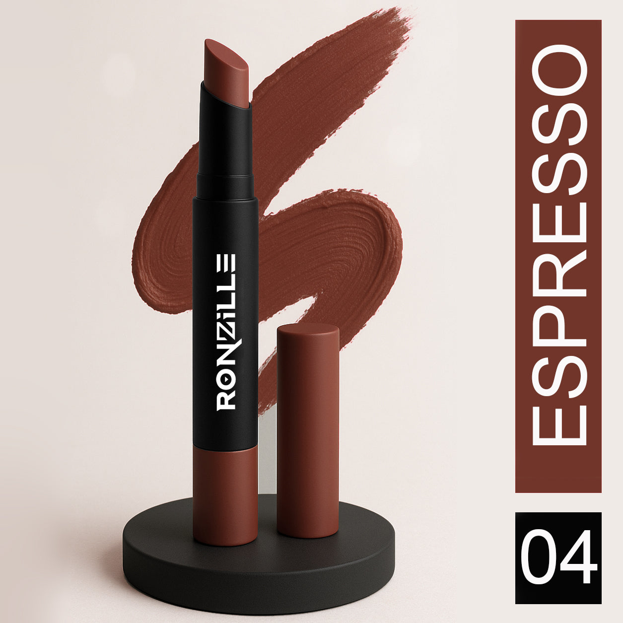 Ronzille Long Stay Matte Lip Crayon Espresso (Shade -04)