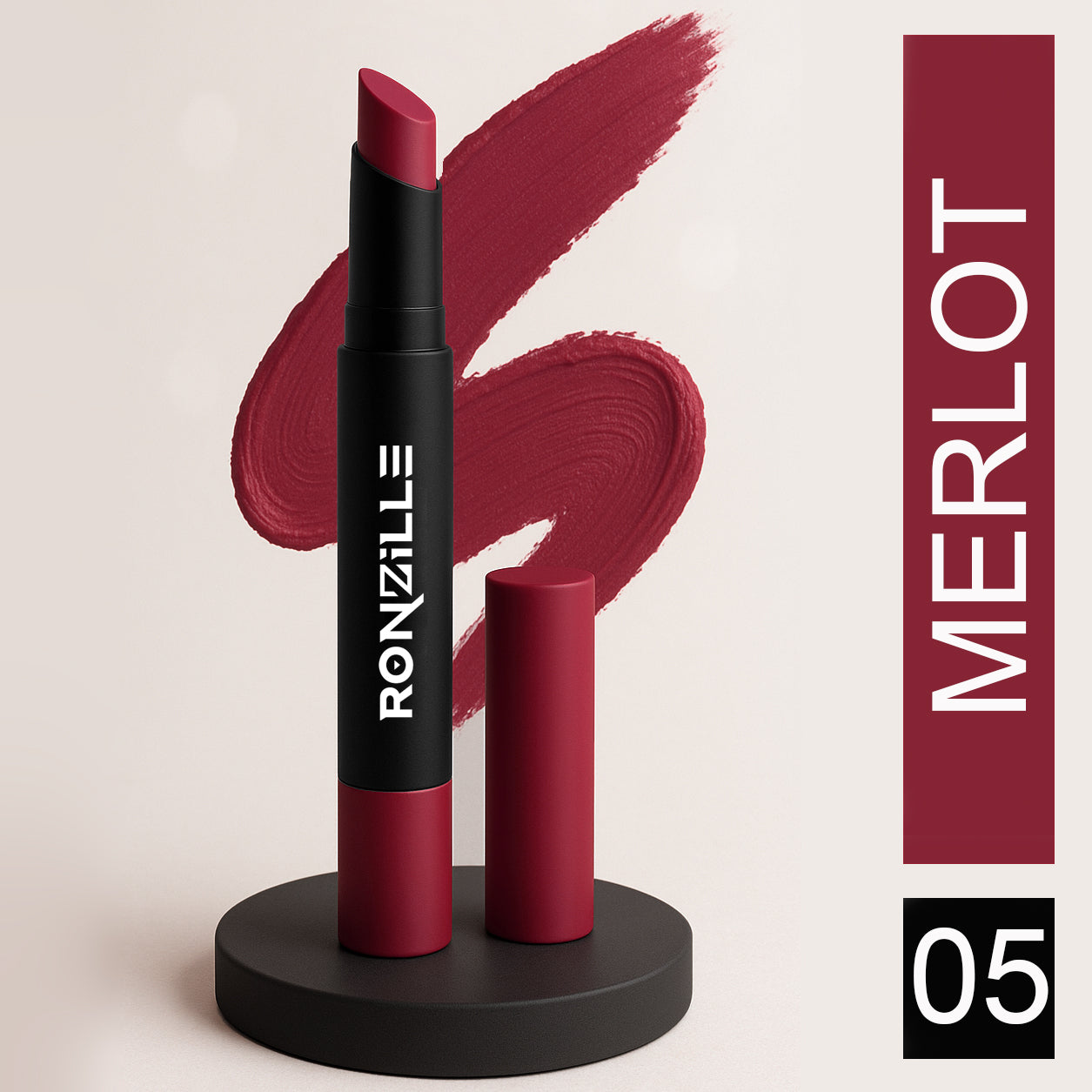 Ronzille Long Stay Matte Lip Crayon Merlot (Shade -05)