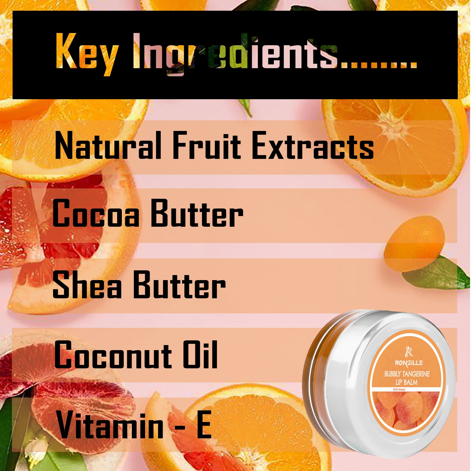 Ronzille Lip Balm Bubble Tangerine 8 gm