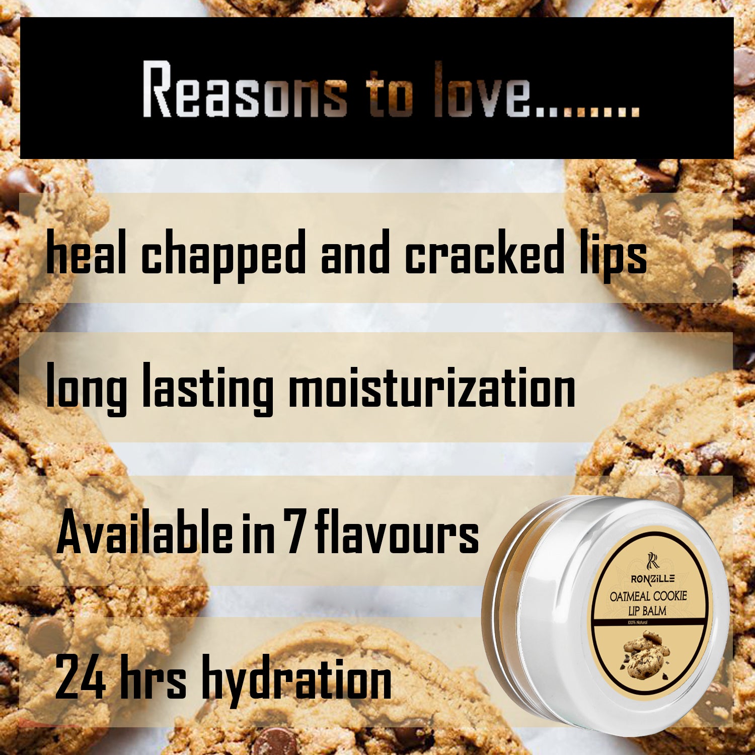 Ronzille Lip Balm  Oatmeal Cookie 8 gm