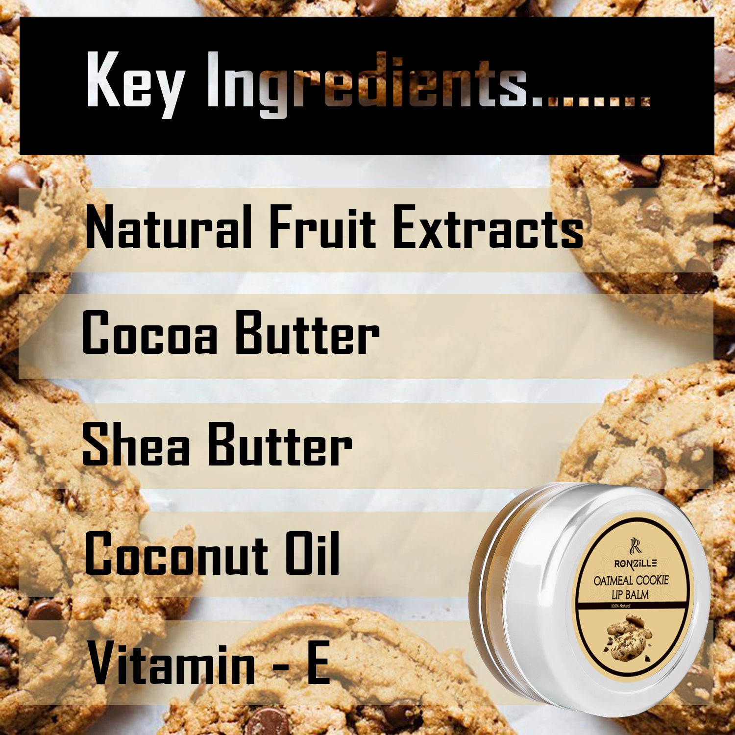 Ronzille Lip Balm  Oatmeal Cookie 8 gm