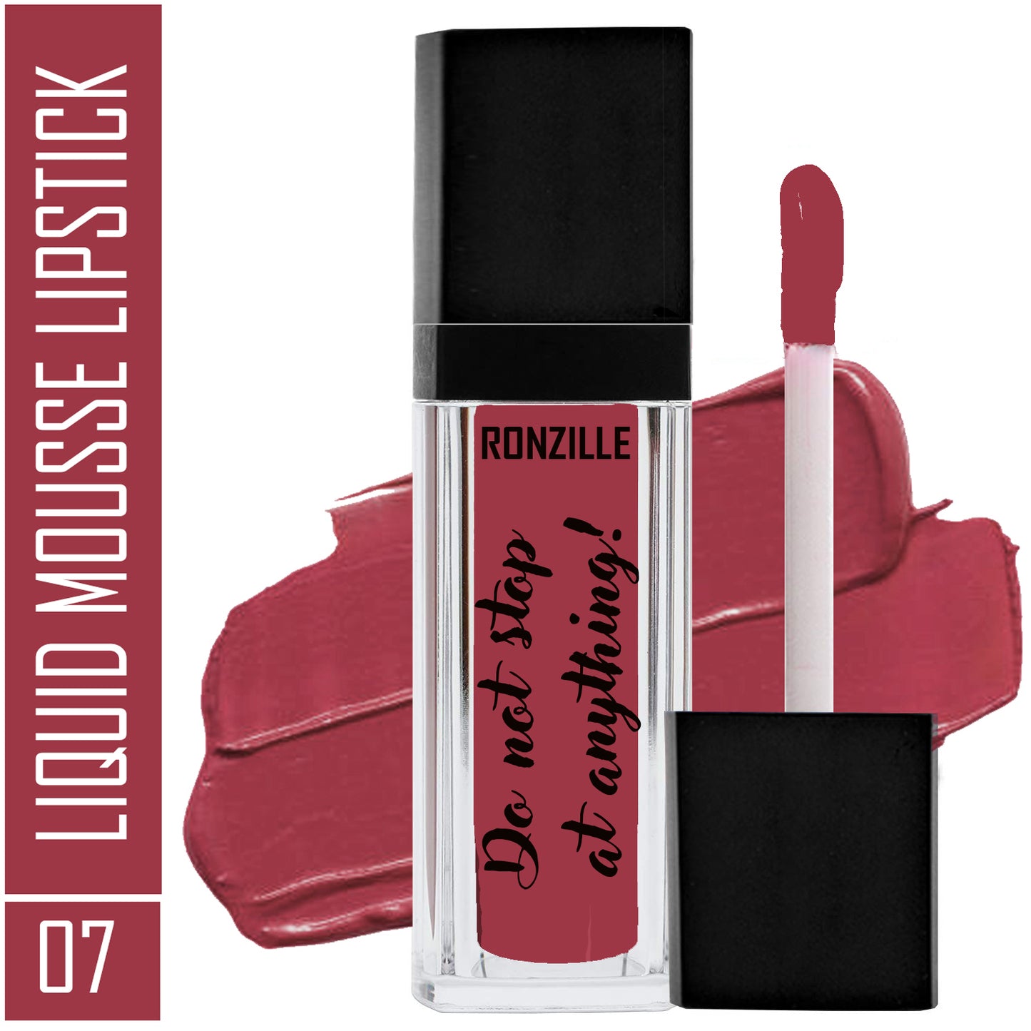 Ronzille Liquid Mousse Lipstick Non Transfer Lasts Up-to 12 hr - ( Shade-07,Nude Dream, 5 g )