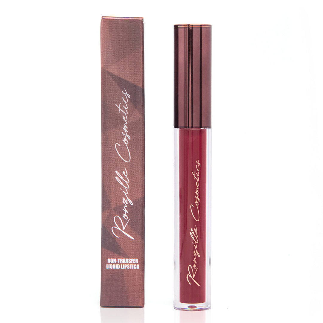 Ronzille Matte Liquid Lipstick Long Sleek Non Transfer, Waterproof, Kiss Proof Long Lasting Upto 12 + Hours For Women 4 ml (WINE)