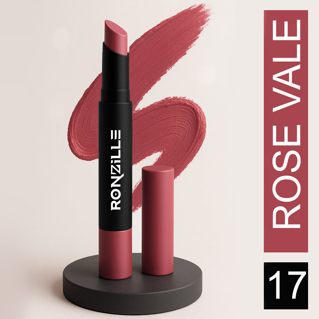Ronzille Long Stay Matte Lip Crayon -Rose Vale (Shade-17)
