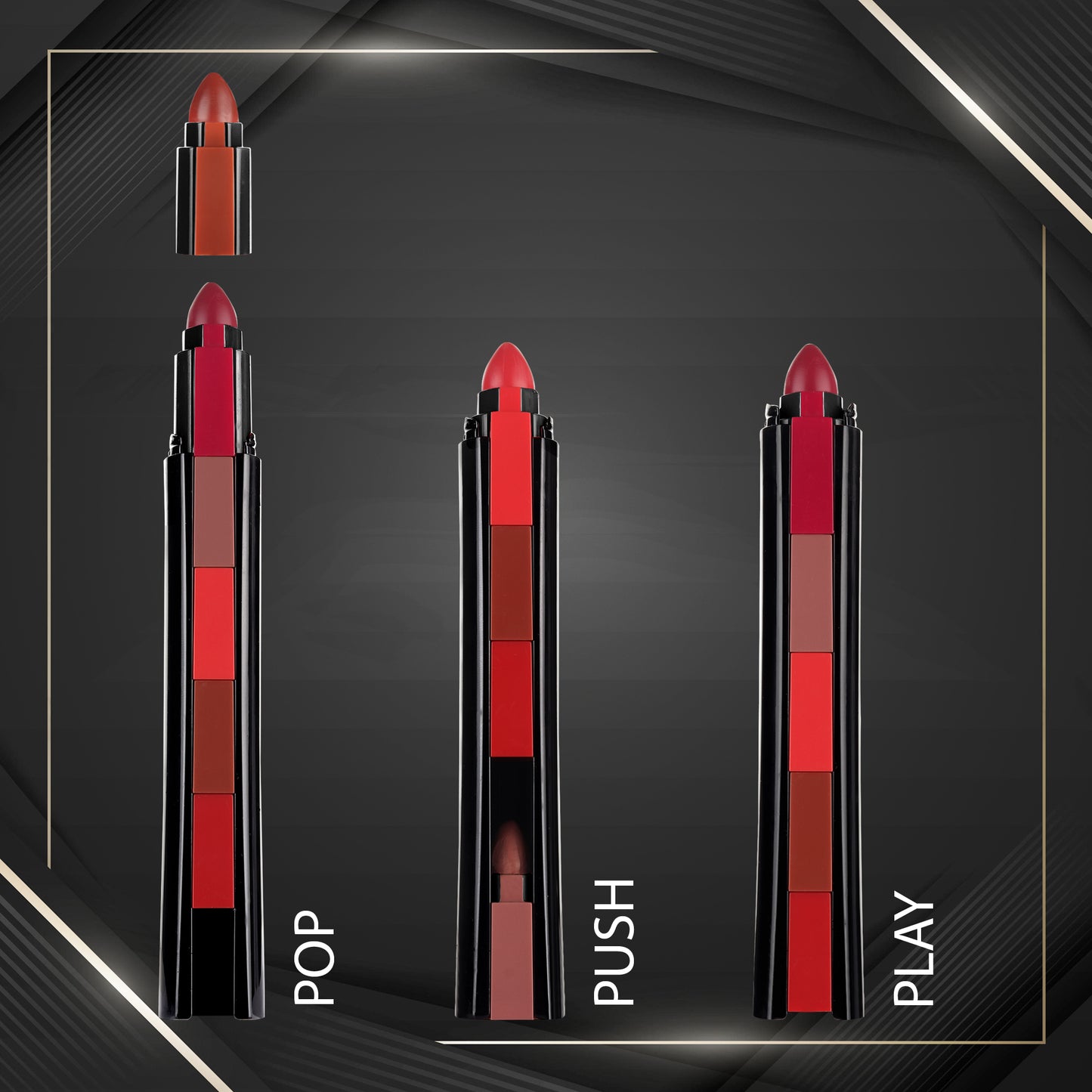 Ronzille Fantastic 5 Step Lipstick 5 in 1 Lipstick Shade -B (Shade _B, 10 g)