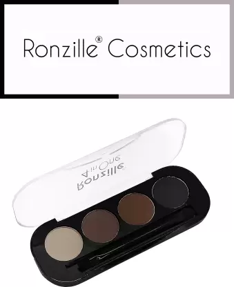 Ronzille 4 in One Eyebrow Powder Cake with Brush Brow Palette Eyebrow Enhancer Waterproof-(Multicolor, 8g)